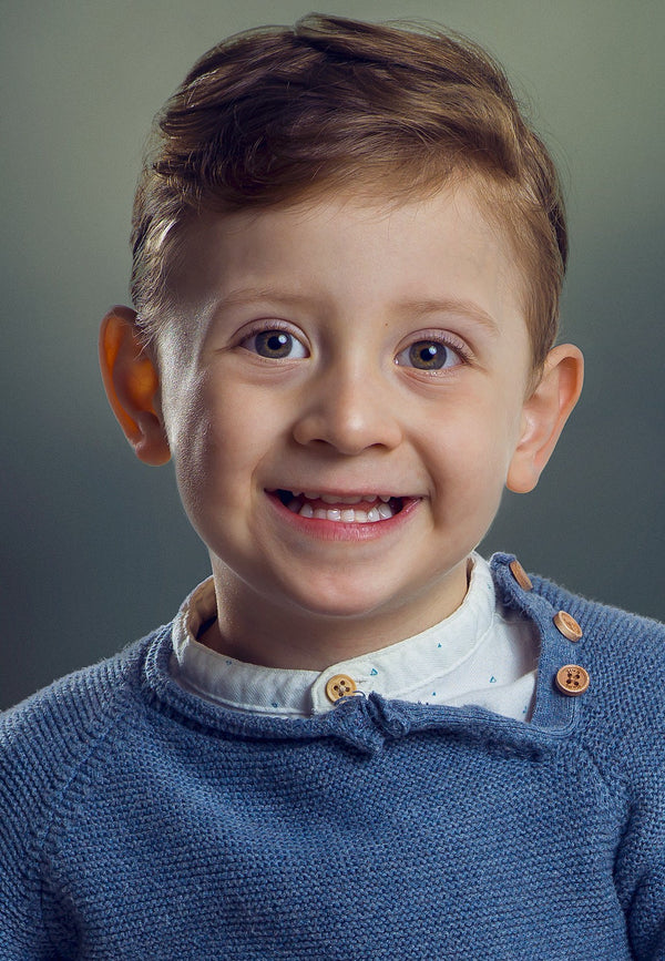 A bright, clear close-up portrait — a good source photo