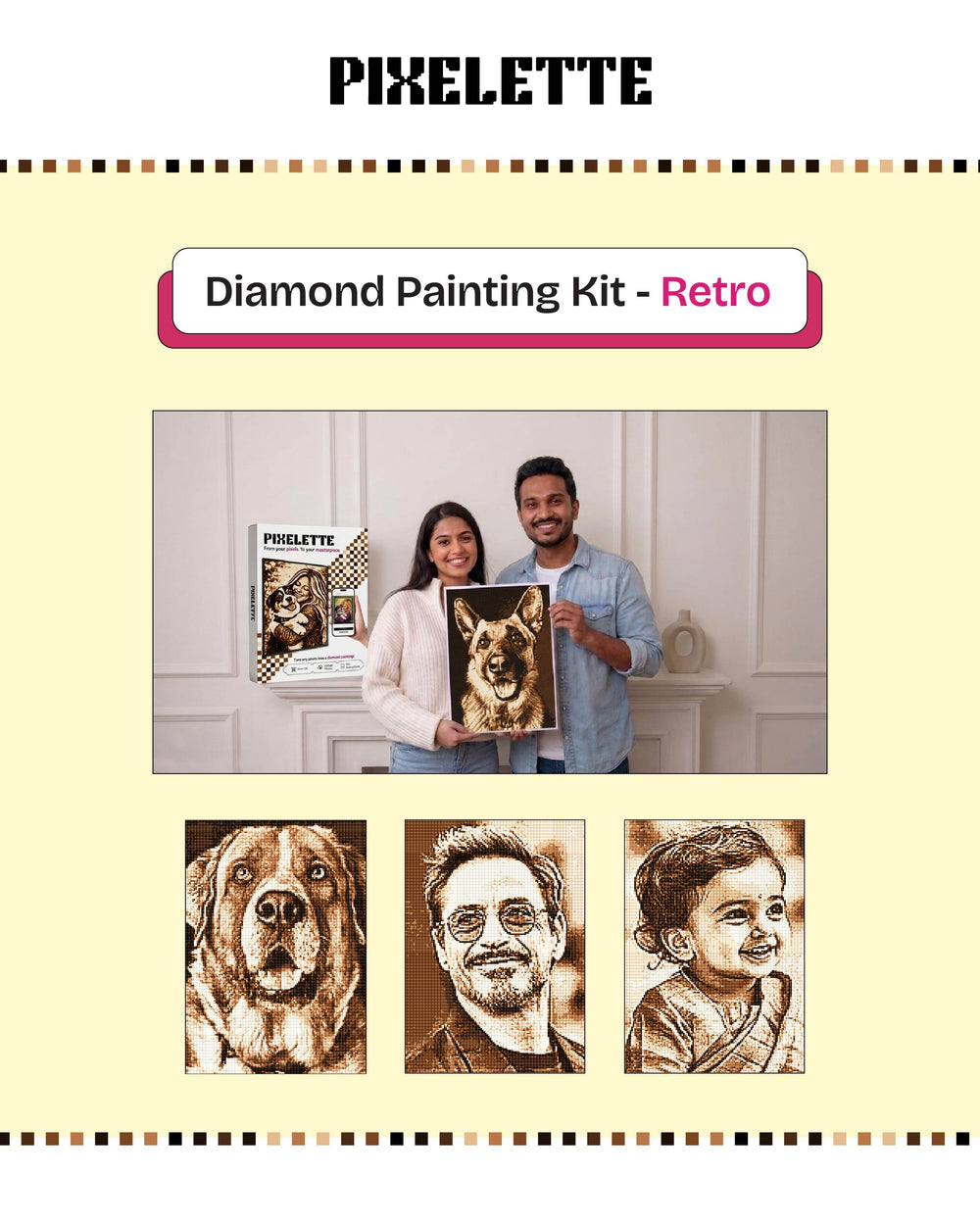 Retro - DIY Personalised Diamond Painting Kit